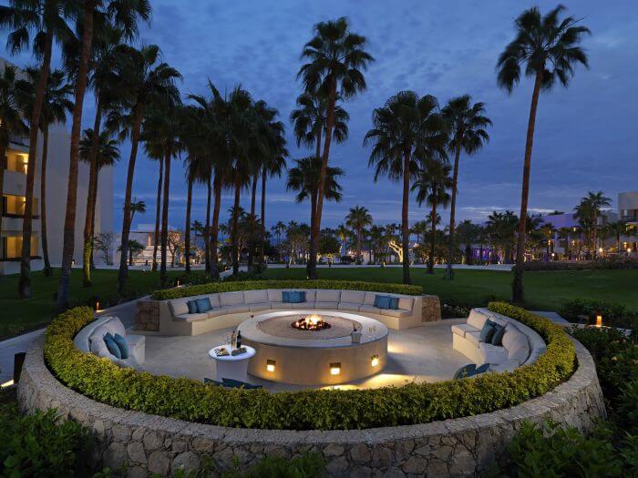 firepit area in the main garden paradisus los cabos