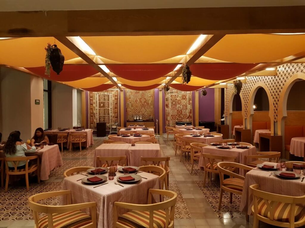 mediterranean restaurant with vibrant colors