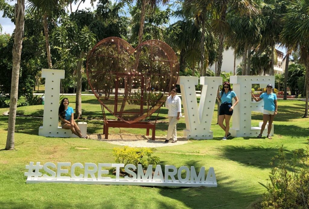 Hola Weddings team at Secrets Maroma Beach