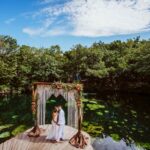 sandos caracol wedding ceremony in a cenote