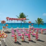 Dreams tulum wedding ocean view terrace ceremony set up