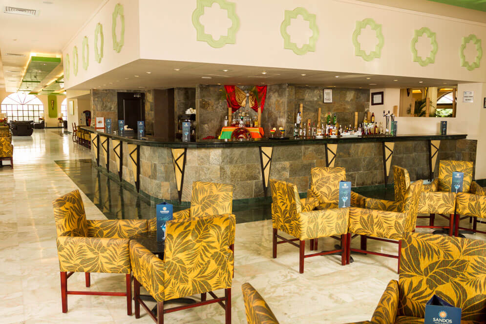Lobby bar with chairs