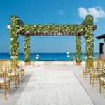 destination wedding ceremony at the gazebo of the secrets resort playa mujeres