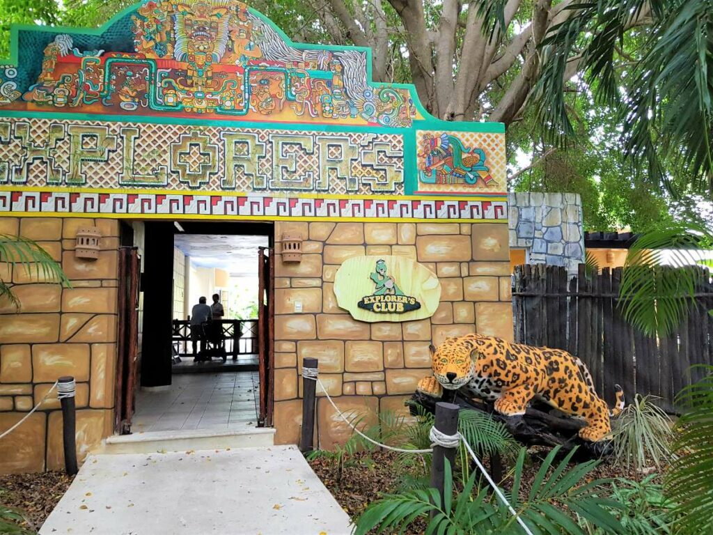 Mayan themed kids club with a jaguar