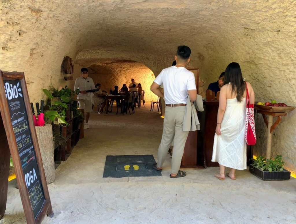 Restaurant inside of a cave