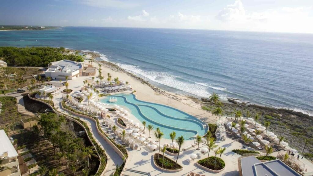 Aerial view of TRS Yucatan wedding resort