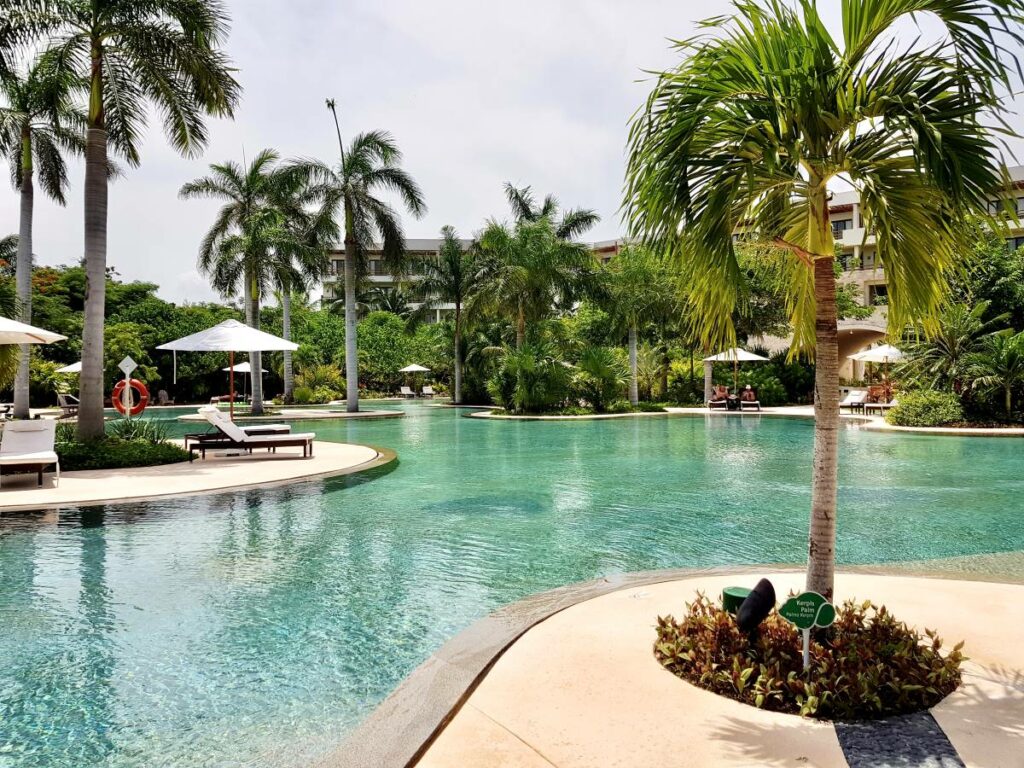 Pool area of a luxury resort in cancun
