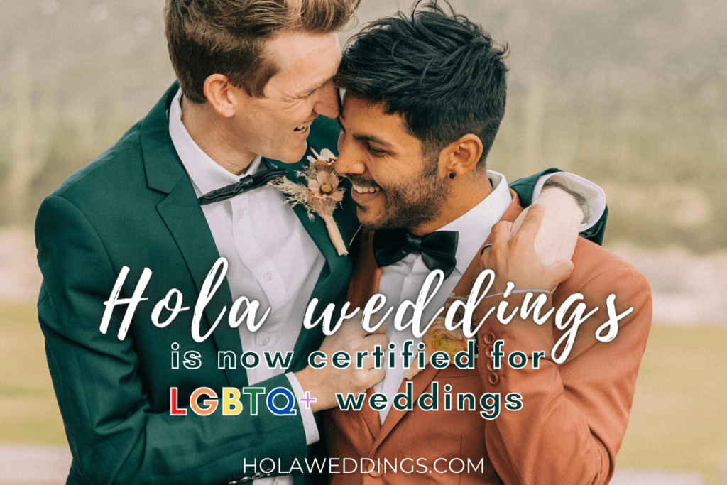 hola weddigs received lgbtq weddings certification for gay weddings and queer weddings