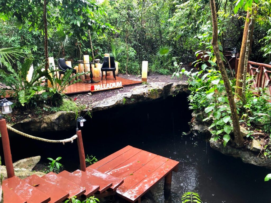 Cenote area at the Palladium Riviera Maya resort