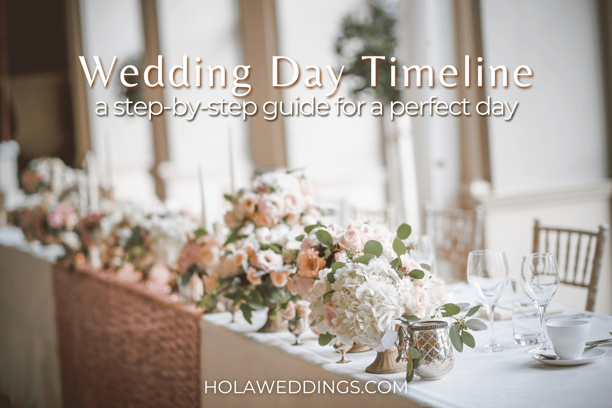 wedding day timeline blog post cover