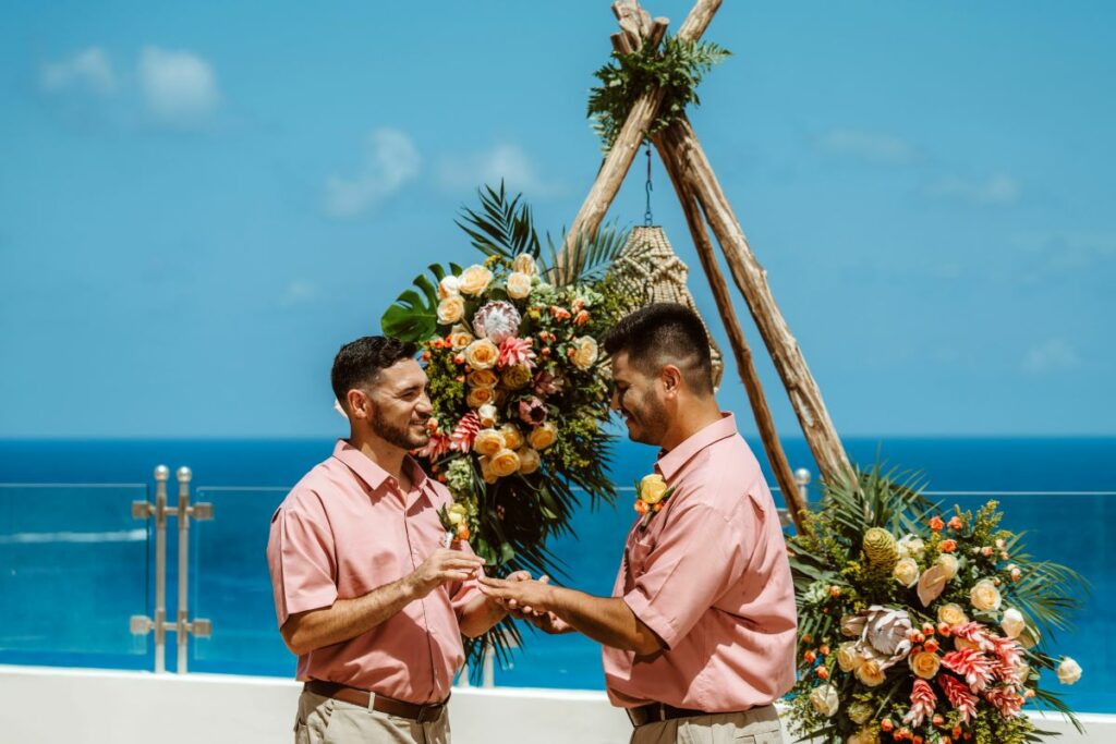 gay wedding at sandos cancun resort