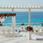 rooftop terrace wedding set up at sandos cancun weddings resort