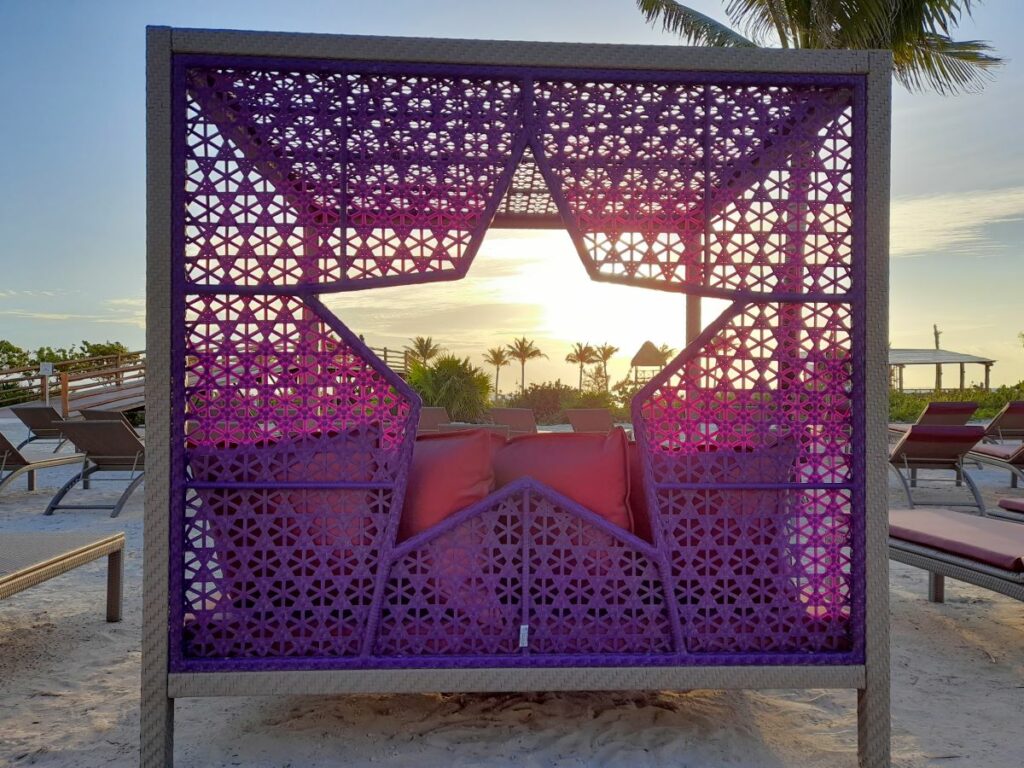 purple star beach cabana at planet hollywood cancun