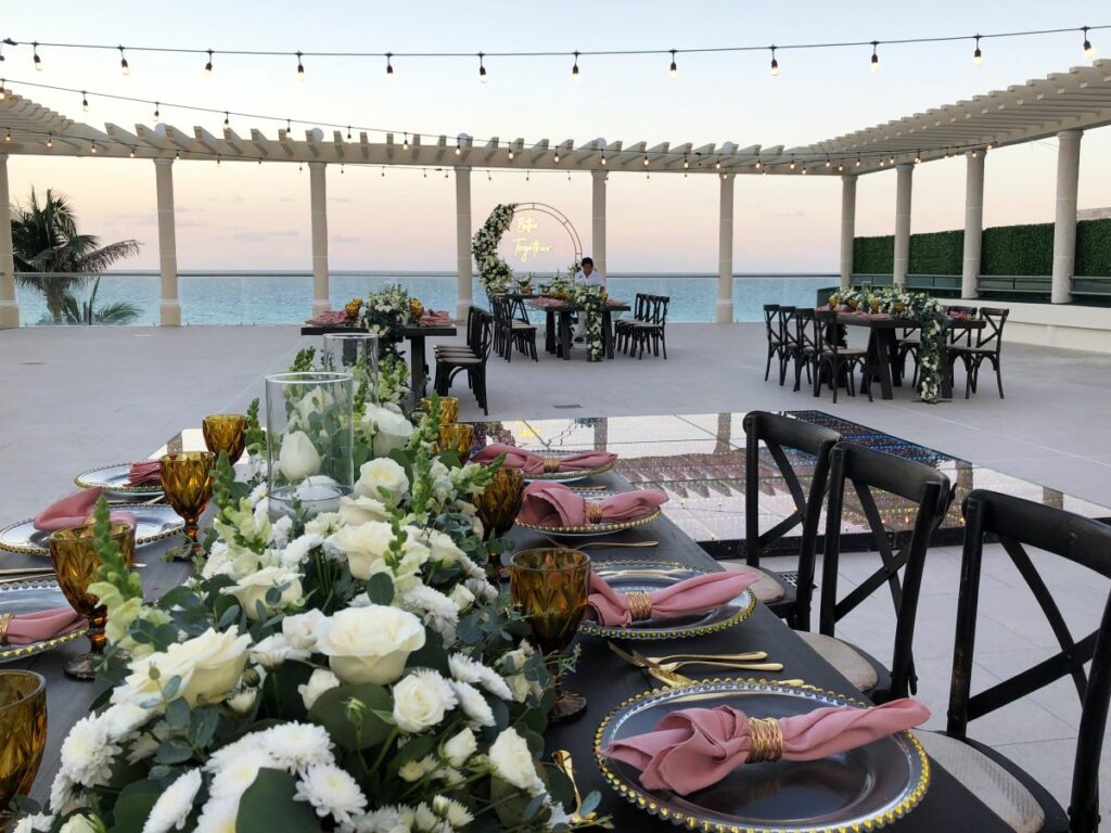 rooftop wedding venue at sandos cancun