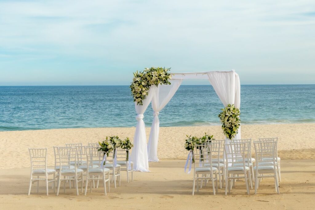 garza blanca los cabos beach wedding ceremony