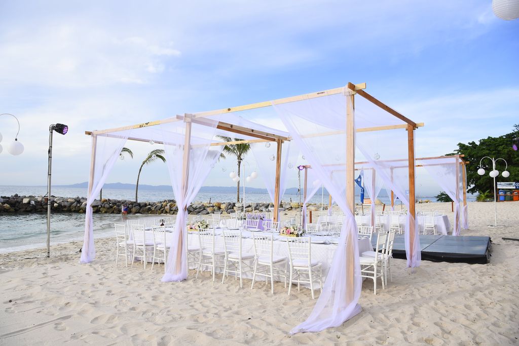 beach wedding set up in puerto vallarta