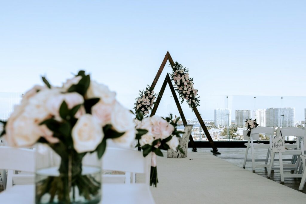 destination wedding venue with ocean view in cancun
