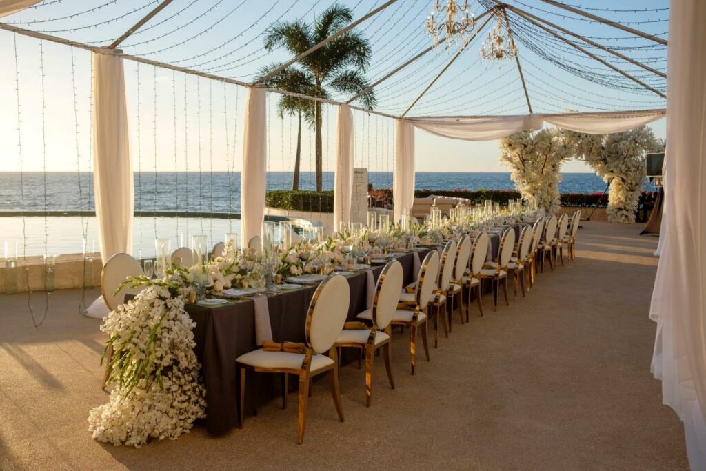roopftop wedding venue with a gorgeous view of a sunset in puerto vallarta