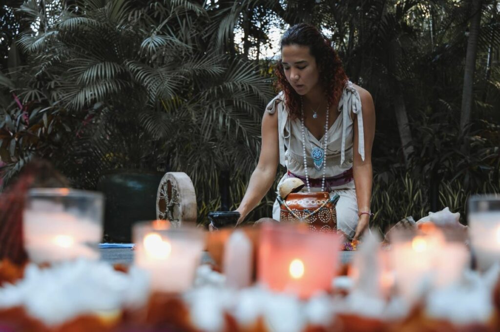 cacao ceremony at an all inclusive resort in puerto vallarta