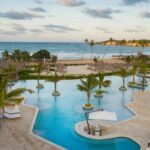 Beachfront wedding setup at Dreams Macao Beach Punta Cana resort